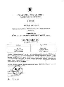 License for heat treating wood according to IPPC ISPM15 